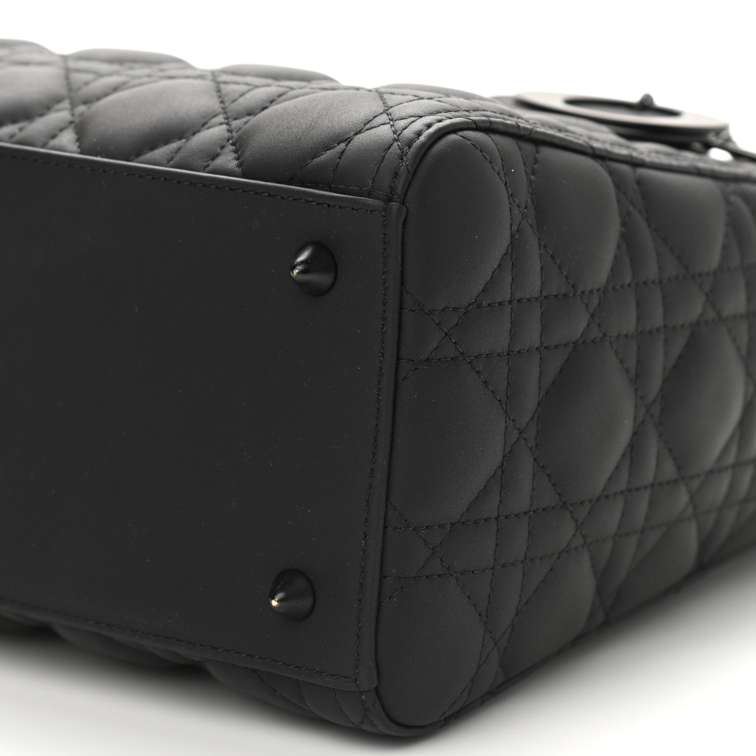 Christian Dior Ultra Matte Calfskin Cannage Medium Lady Dior Black 8 of 8