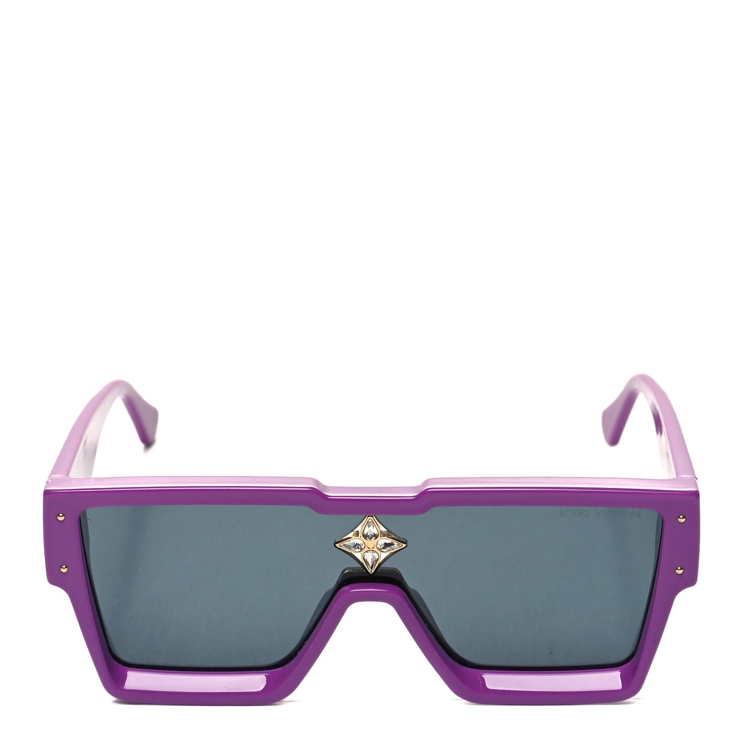 Louis Vuitton Acetate Swarovski Crystal Cyclone Sunglasses Z1641W Purple 2 of 7