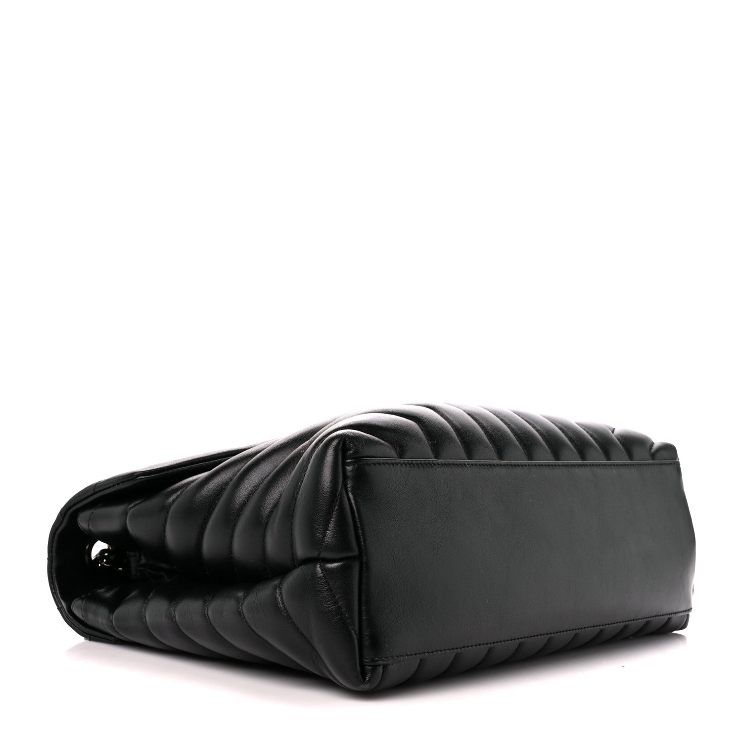 Saint Laurent Calfskin Y Quilted Monogram Monochrome Medium Loulou Chain Satchel Black 4 of 11