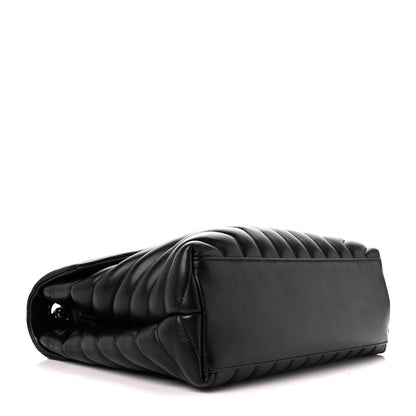 Saint Laurent Calfskin Y Quilted Monogram Monochrome Medium Loulou Chain Satchel Black 4 of 11