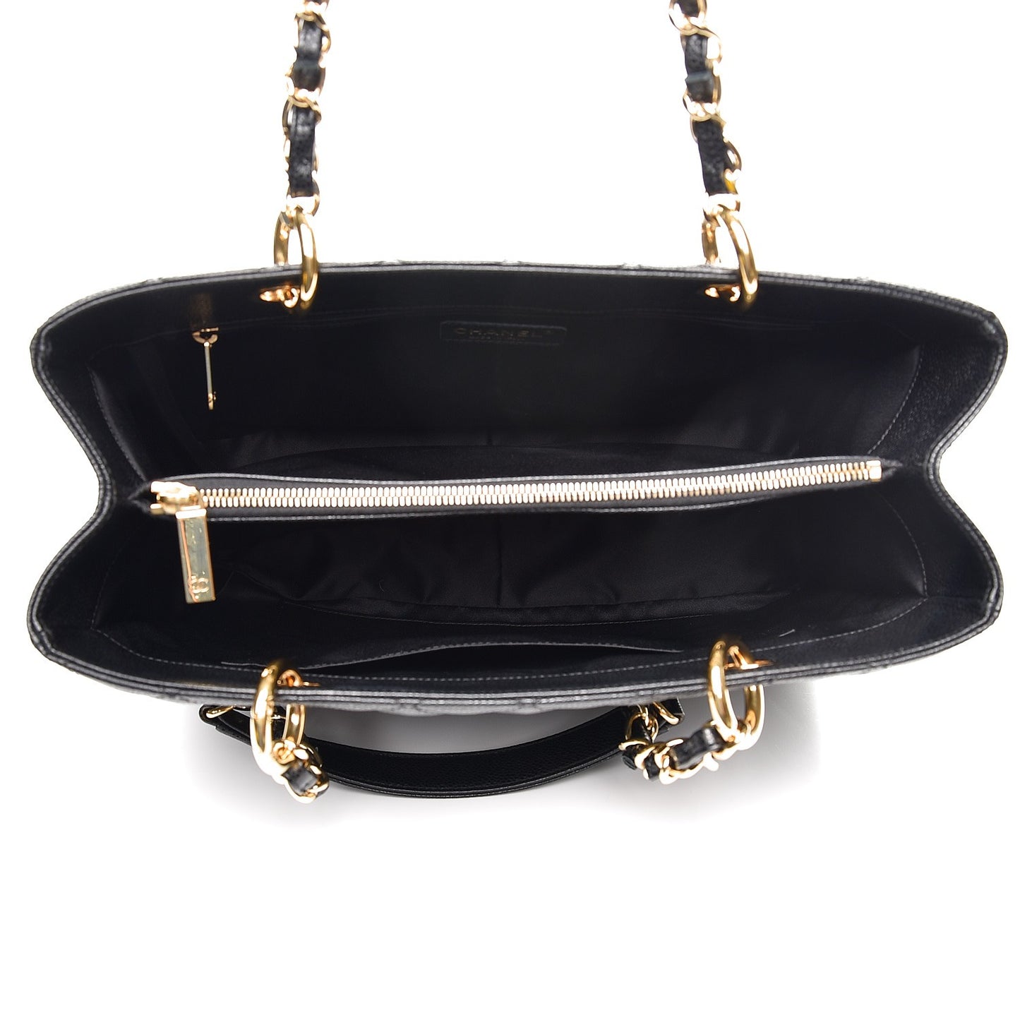 Caviar Quilted Grand Shopping Tote GST Black