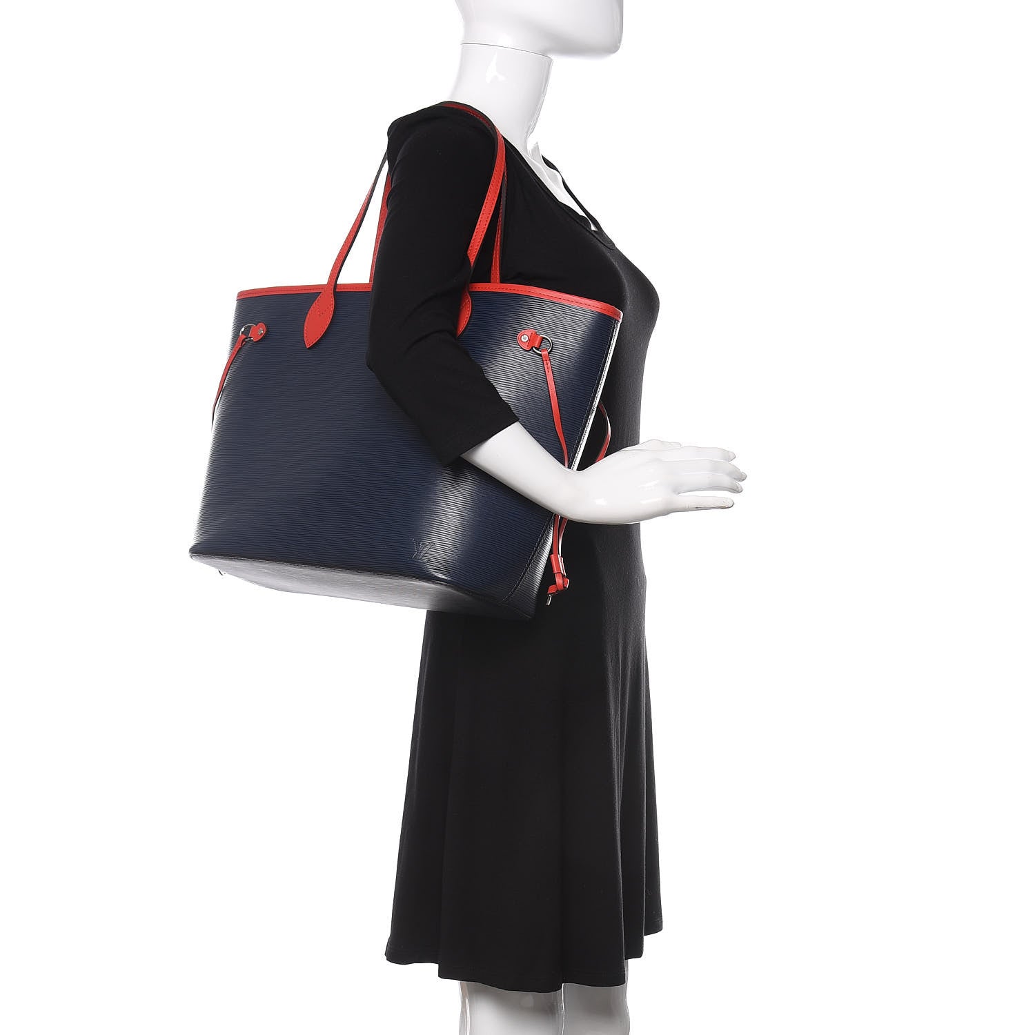 Louis Vuitton Epi Neverfull MM Indigo Coquelicot 2 of 12
