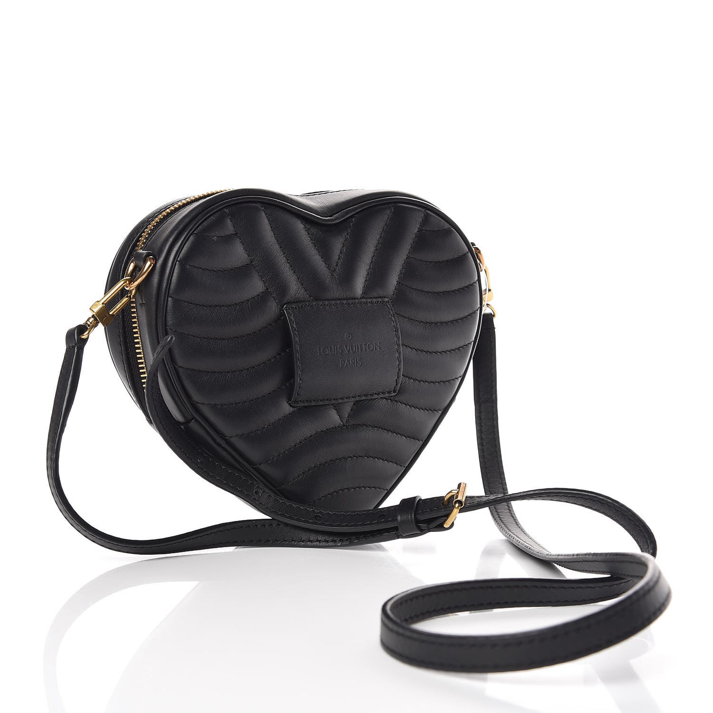 Calfskin New Wave Heart Bag Black