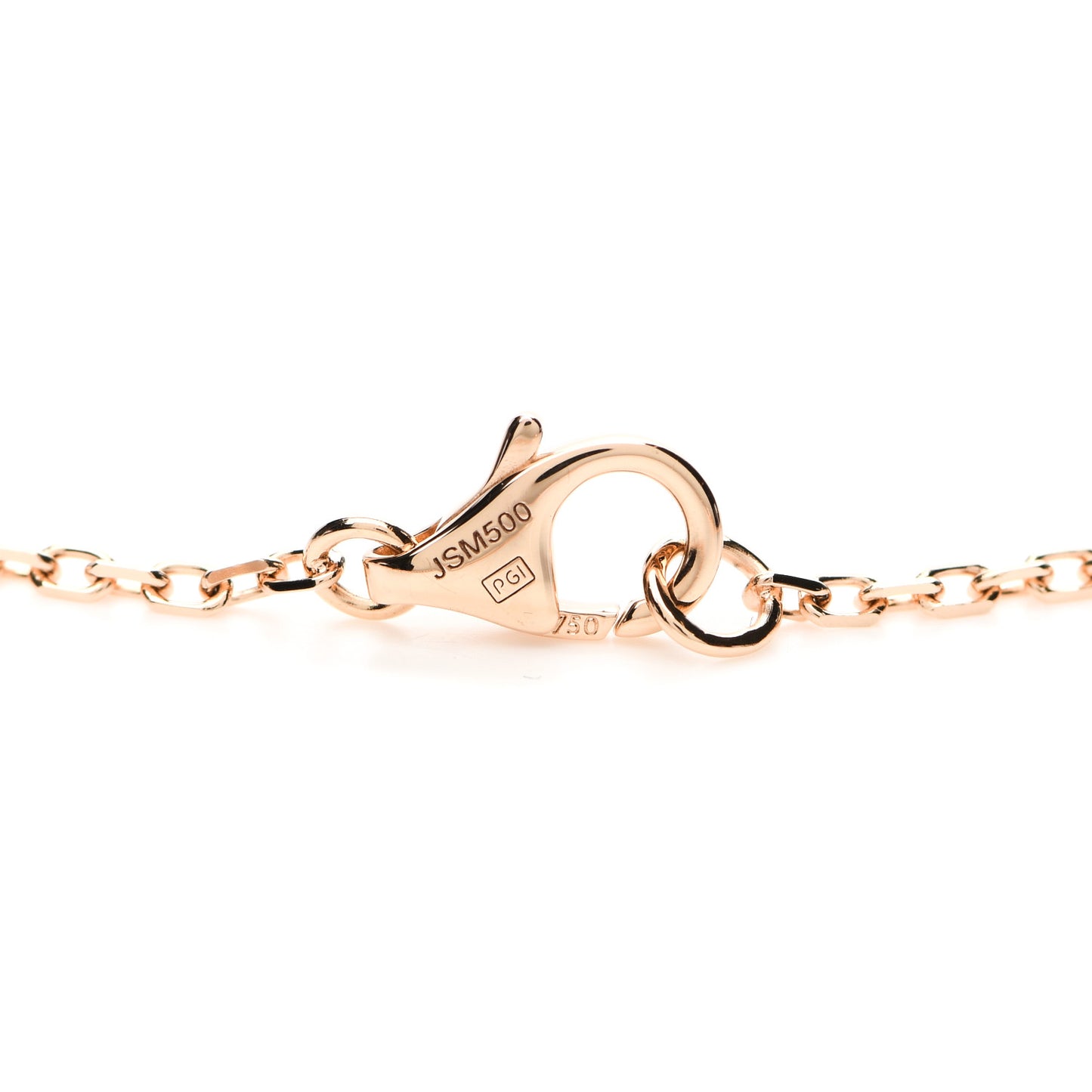 18K Pink Gold Diamond Interlocking LOVE Paved Necklace
