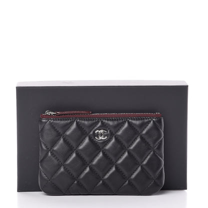 Chanel Lambskin Quilted Small Cosmetic Case Black 7 of 7