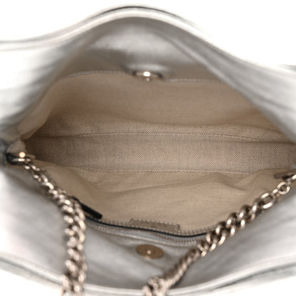 Gucci Sakai Be Green Calfskin Diagonal Stitched Small Blondie Tote Silver 5 of 11