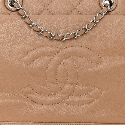 Chanel Caviar Medium Soft CC Top Handle Tote Dark Beige 10 of 18