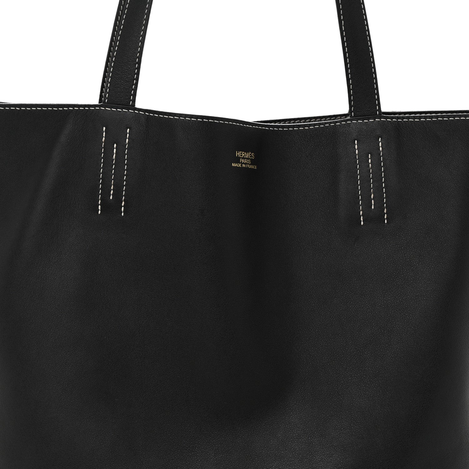 Hermes Sikkim Taurillon Clemence Double Sens 36 Reversible Tote Black Graphite 12 of 17
