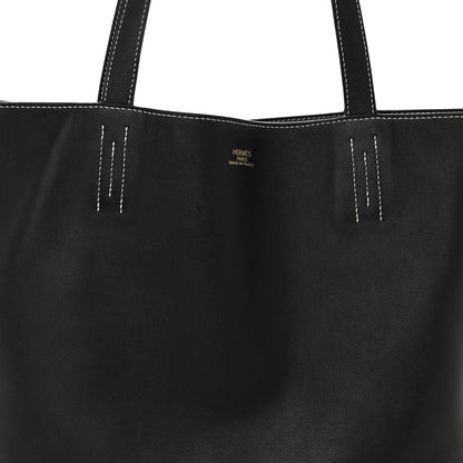 Hermes Sikkim Taurillon Clemence Double Sens 36 Reversible Tote Black Graphite 12 of 17