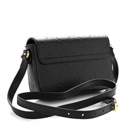 Gucci Gilbert Calfskin GG Super Mini Shoulder Bag Black 3 of 13