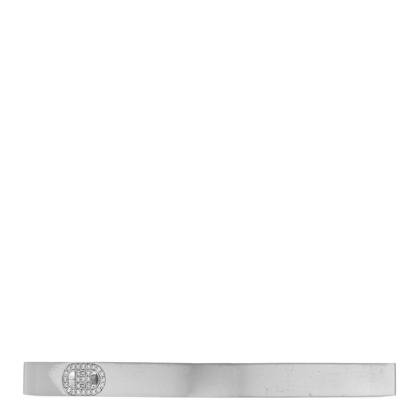 18K White Gold Diamond PM H D'Ancre Bracelet ST