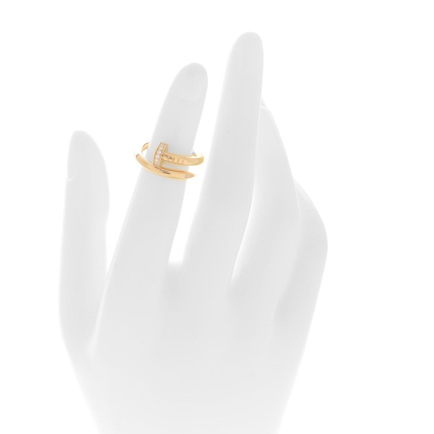 18K Yellow Gold Diamond Juste Un Clou Ring 48 4.5