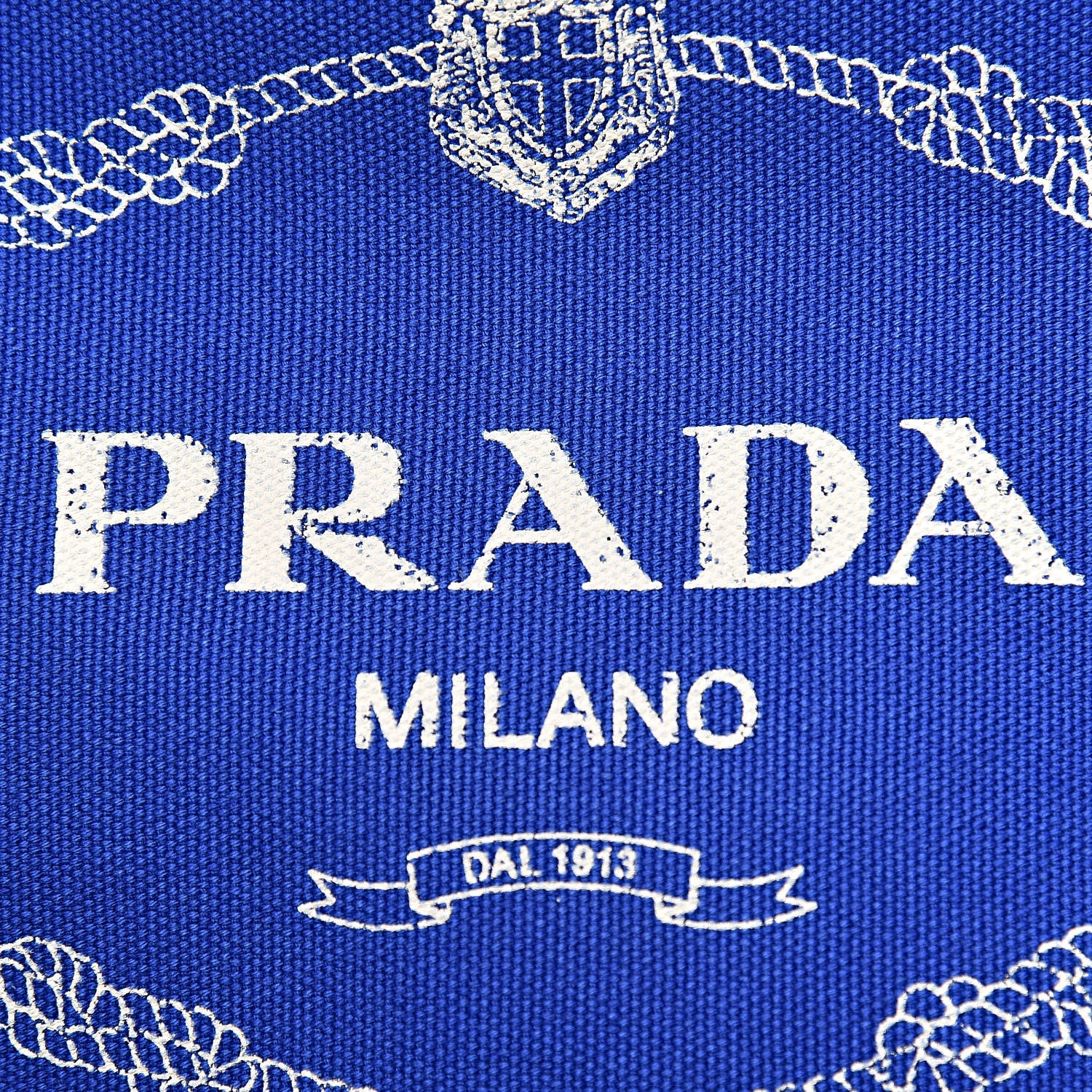 Prada Canapa Small Shopping Tote Cobalto 10 of 12