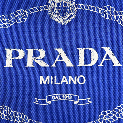 Prada Canapa Small Shopping Tote Cobalto 10 of 12