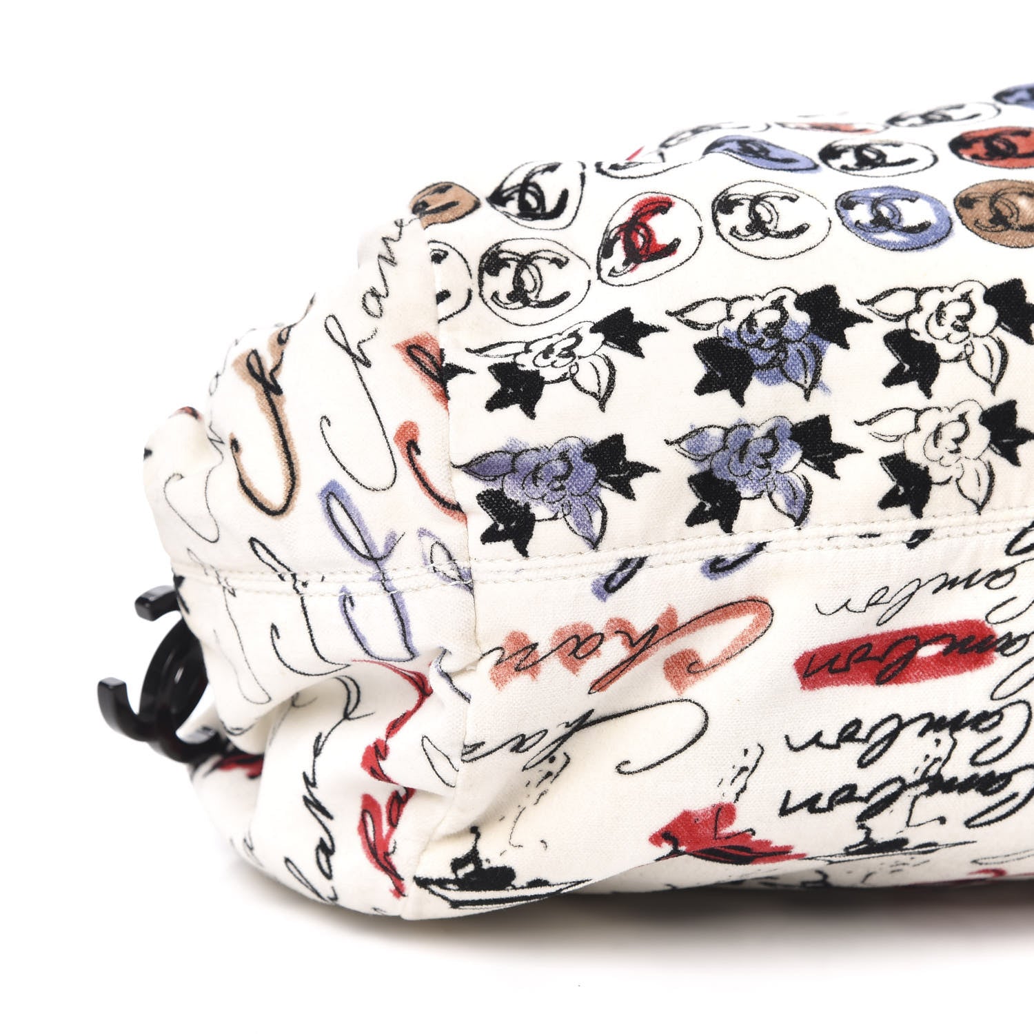 Chanel Velour Camellia Print Frame Bag White 8 of 11