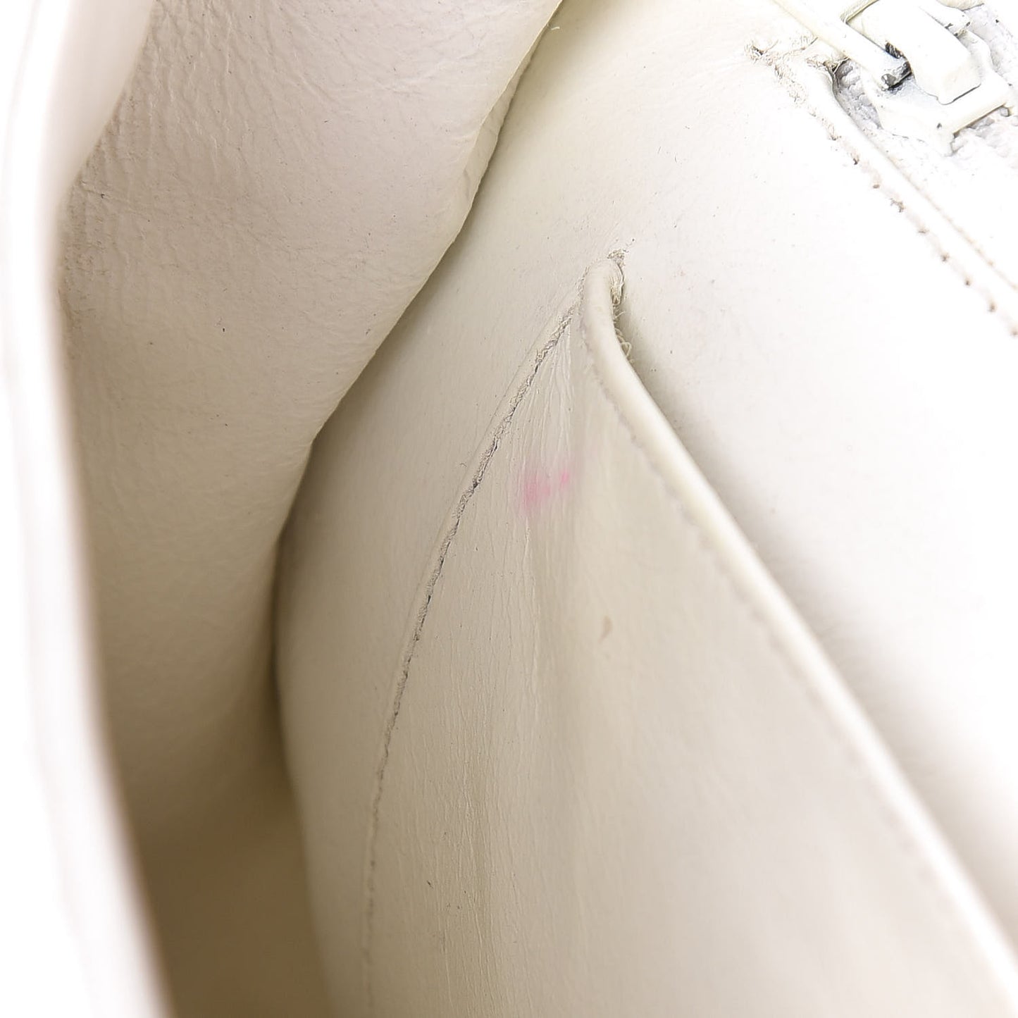 Lambskin Quilted Medium Single Flap White