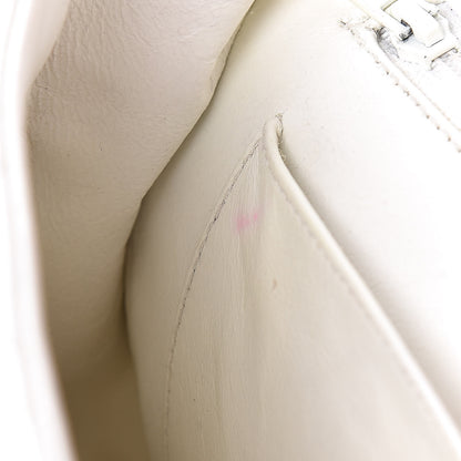 Chanel Lambskin Quilted Medium Single Flap White 10 of 13