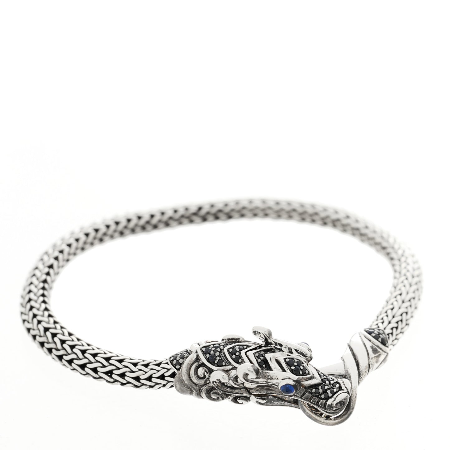 Sterling Silver Blue Black Sapphire Naga Legends Bracelet