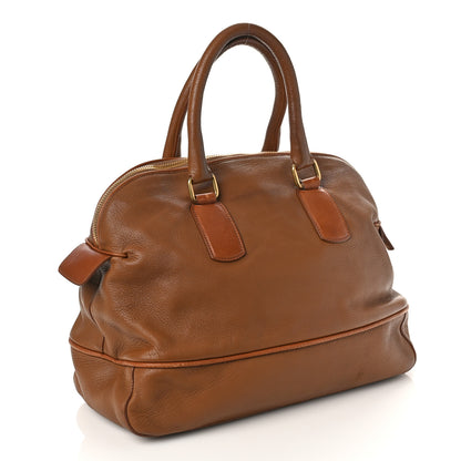 Celine Caflskin Bowling Bag Brown 3 of 14
