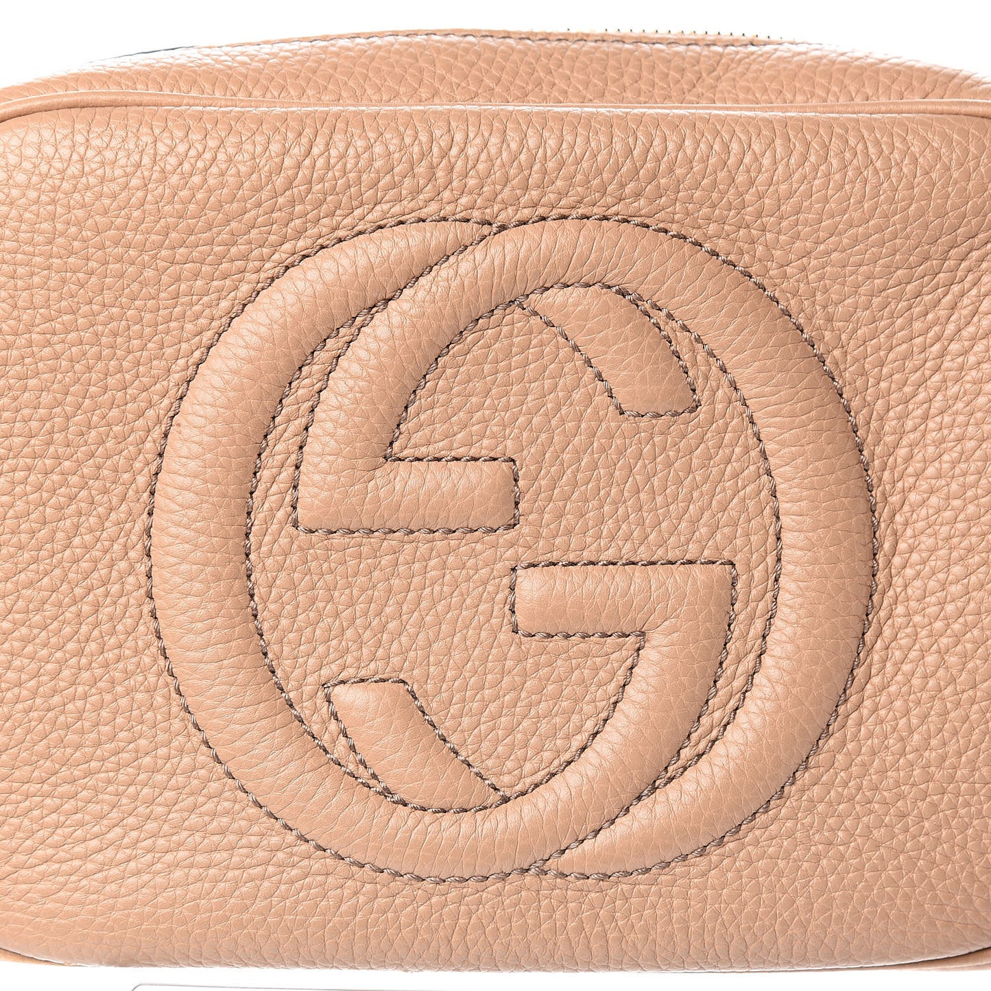 Pebbled Calfskin Small Soho Disco Bag Rose Beige