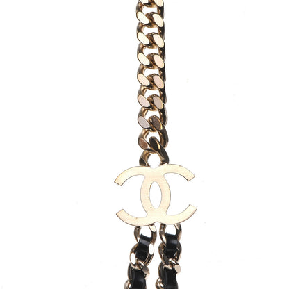Chanel Lambskin CC Long Chain Necklace Black Gold 4 of 7