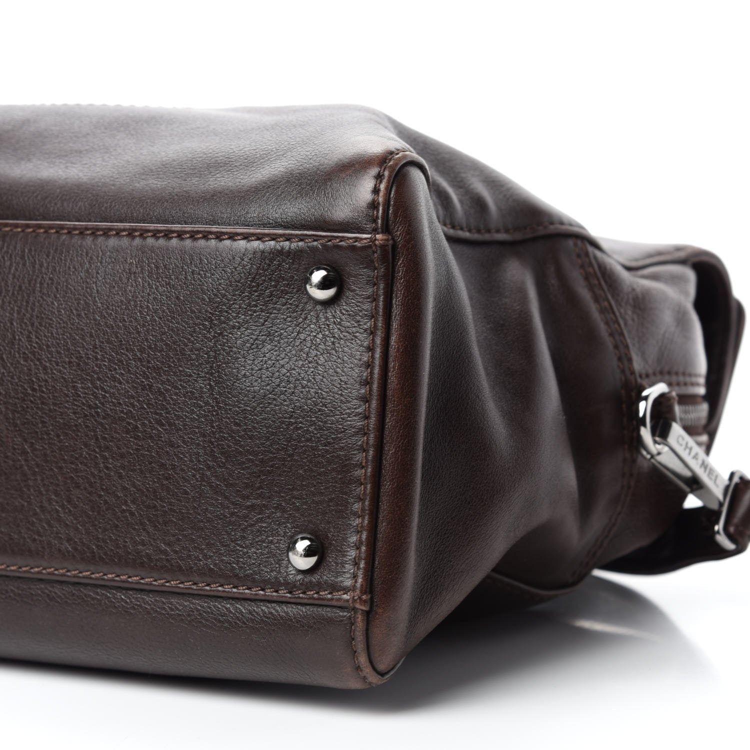 Chanel Calfskin CC Bowler Brown 7 of 12