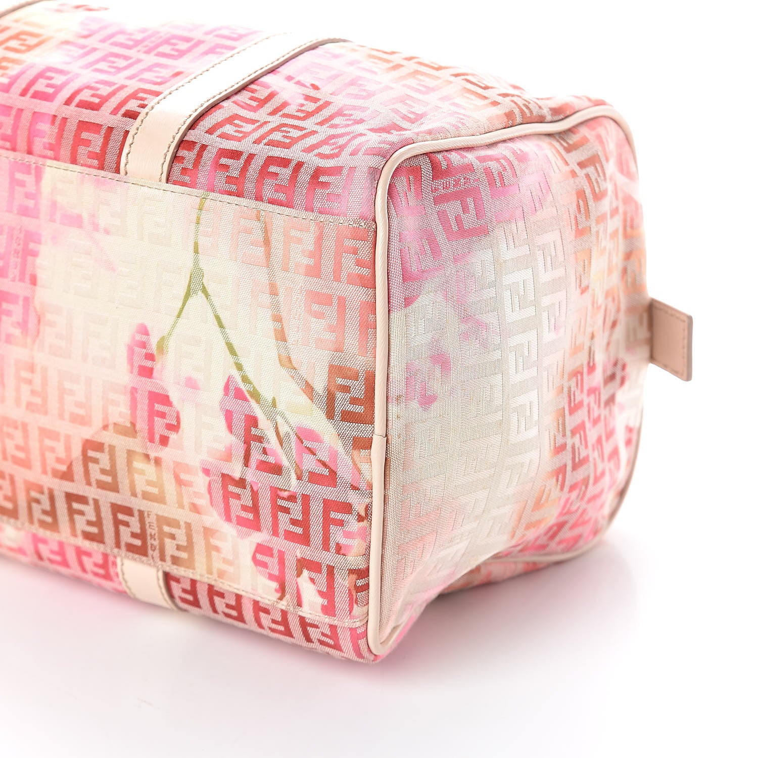 Fendi Patent Zucchino Vitello Floral Forever Boston White Multicolor Crema 9 of 9