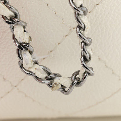 Chanel Aged Calfskin Quilted Small Gabrielle Bucket White 13 of 15