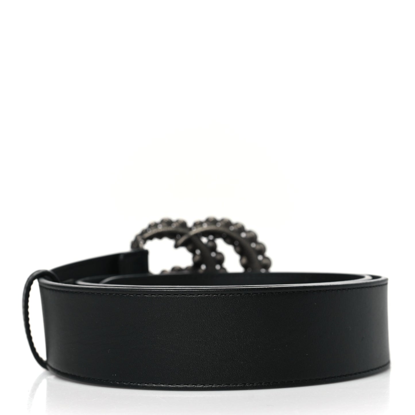 Calfskin Crystal Double G 40mm Belt 85 34 Black