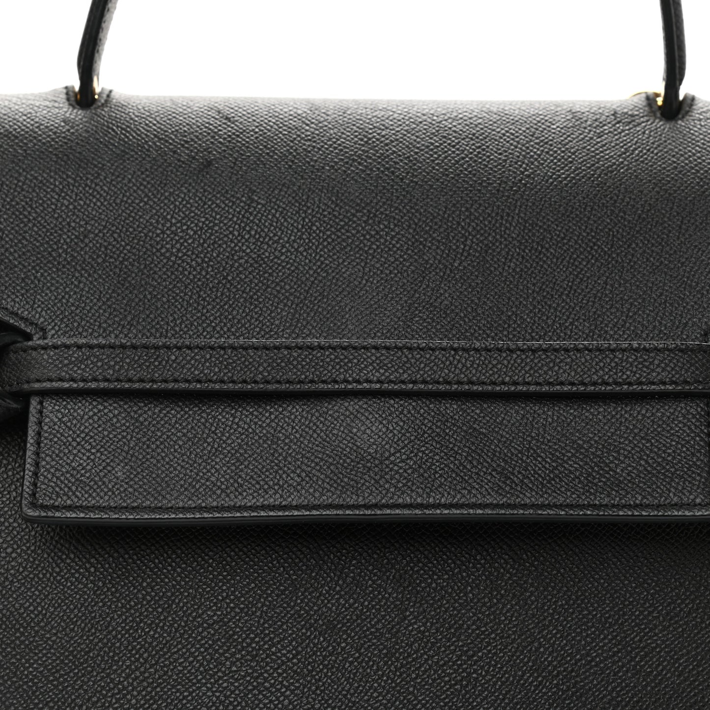 Grained Calfskin Mini Belt Bag Black