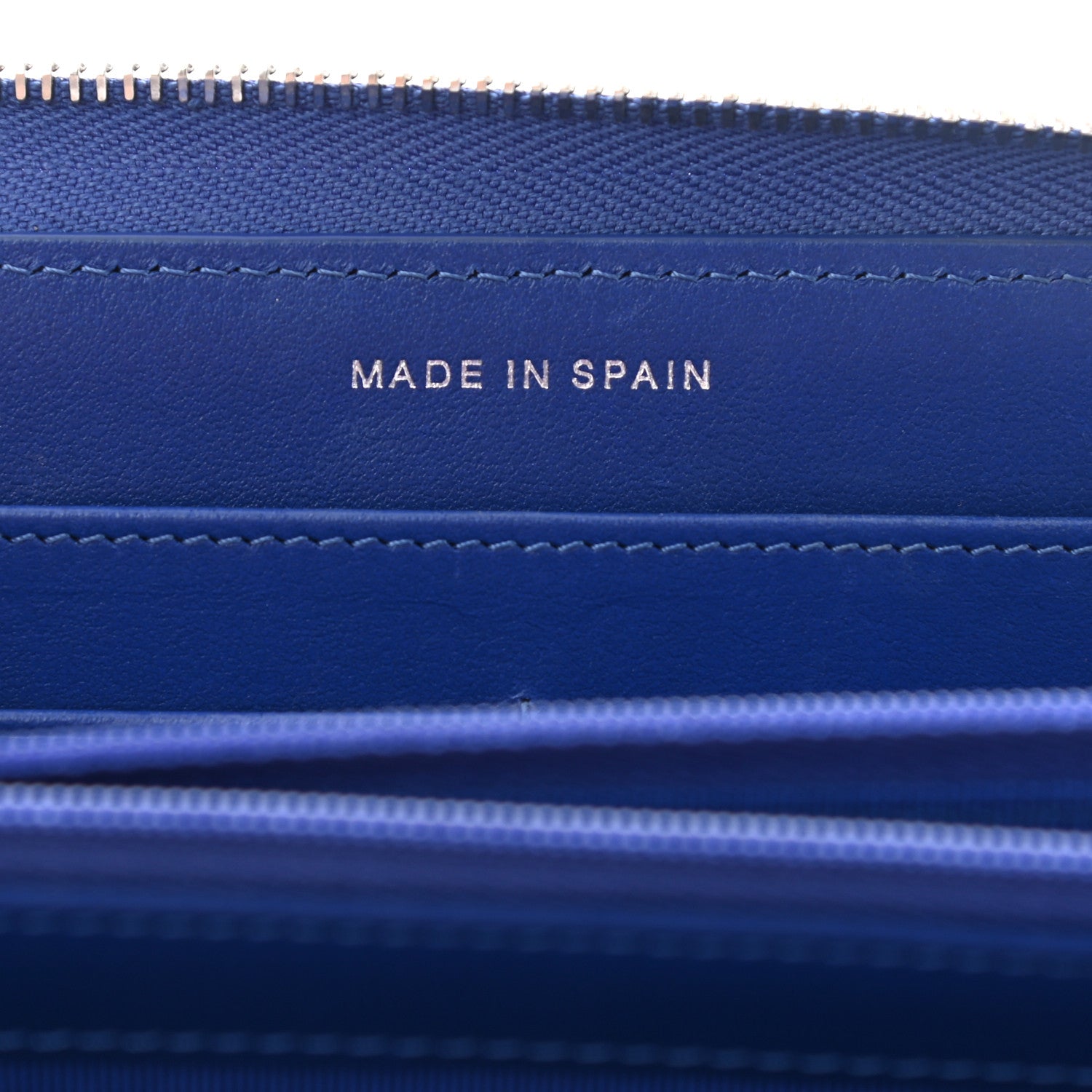 Chanel Caviar Quilted Large Gusset Zip Around Wallet Blue 6 of 10