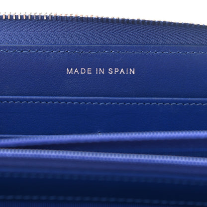 Chanel Caviar Quilted Large Gusset Zip Around Wallet Blue 6 of 10