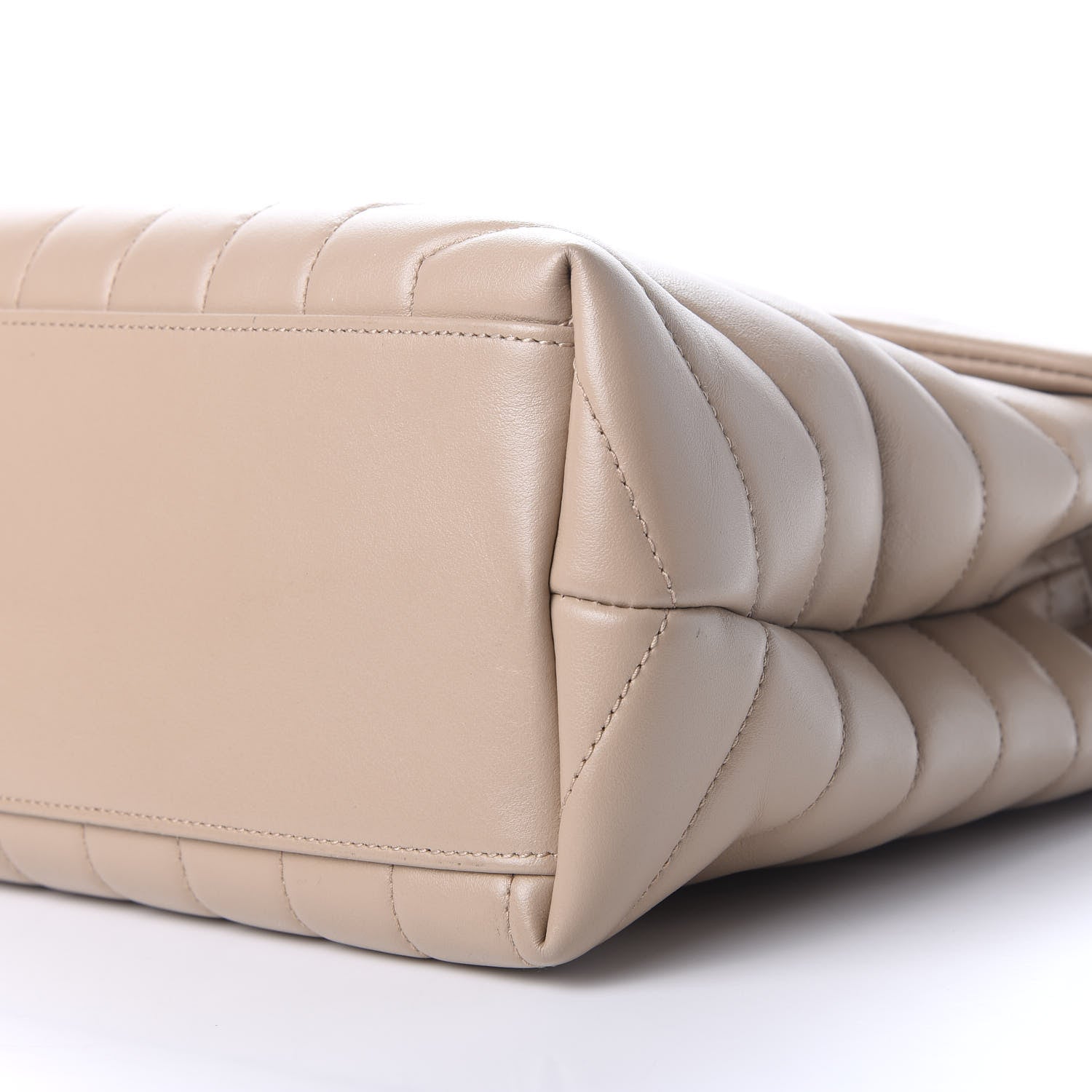 Saint Laurent Calfskin Y Quilted Monogram Small Loulou Chain Satchel Nude Powder 6 of 9