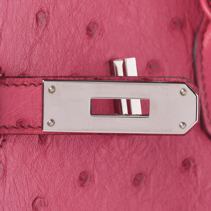Hermes Ostrich Birkin 35 Fuchsia 31 of 43