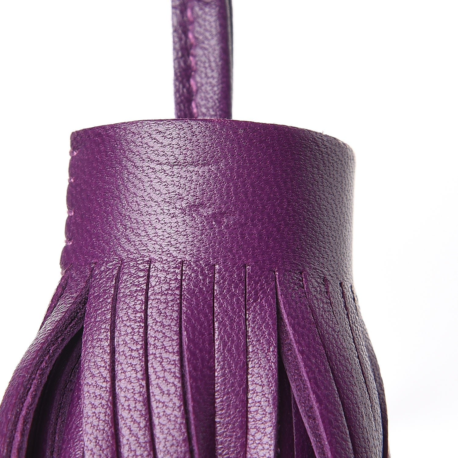 Hermes Lambskin Carmen Tassel Key Holder Violet 3 of 6