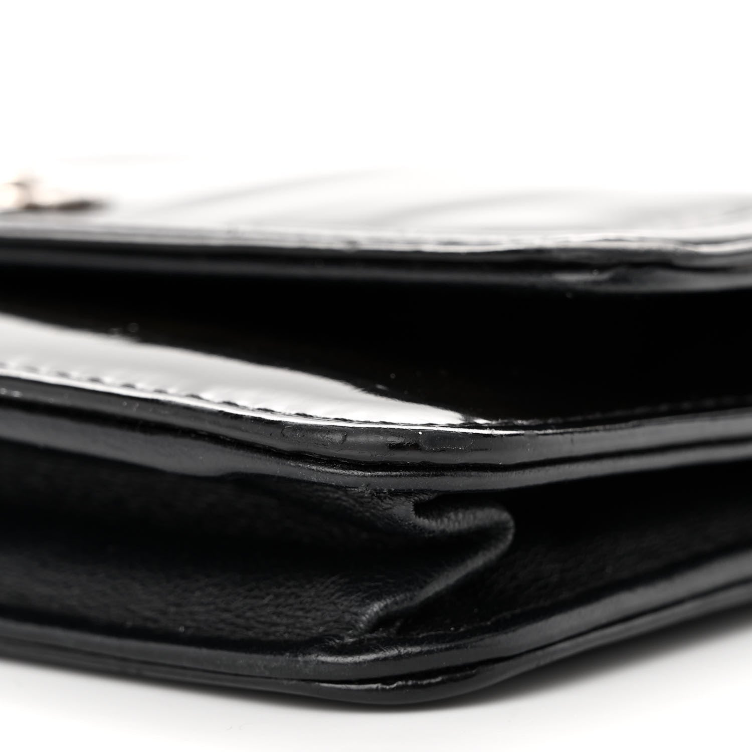 Chanel Glazed Calfskin Boy Wallet On Chain WOC Black 11 of 16
