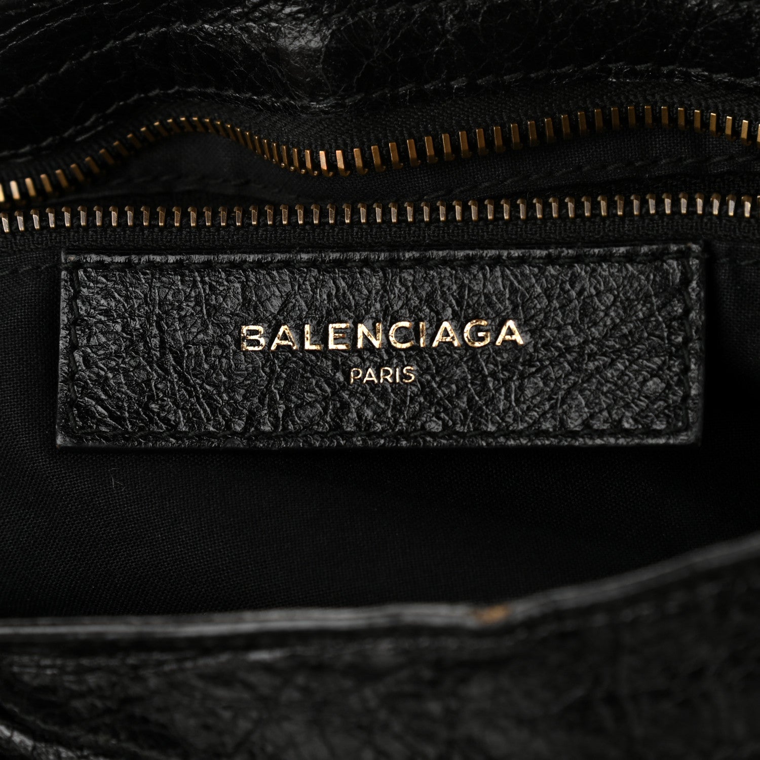Balenciaga Agneau Classic Hardware City Logo Strap Black White 7 of 9