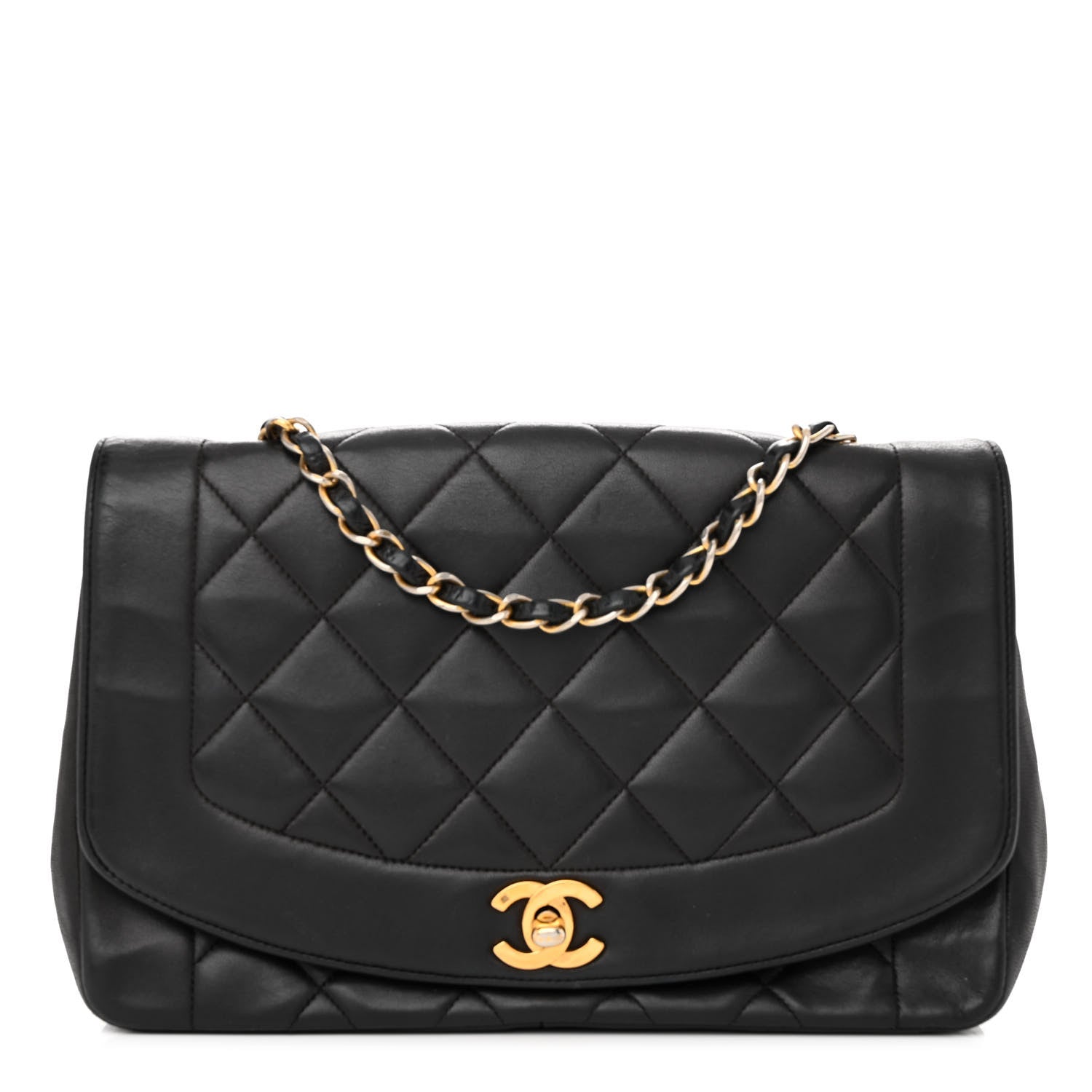 Chanel Lambskin Quilted Medium Single Flap Black 1 of 12