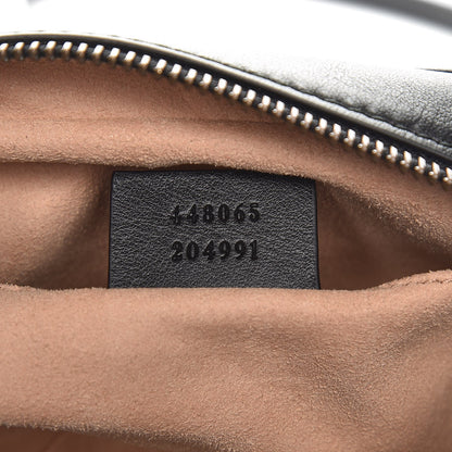 Gucci Calfskin Matelasse Mini GG Marmont Chain Shoulder Bag Black 7 of 7