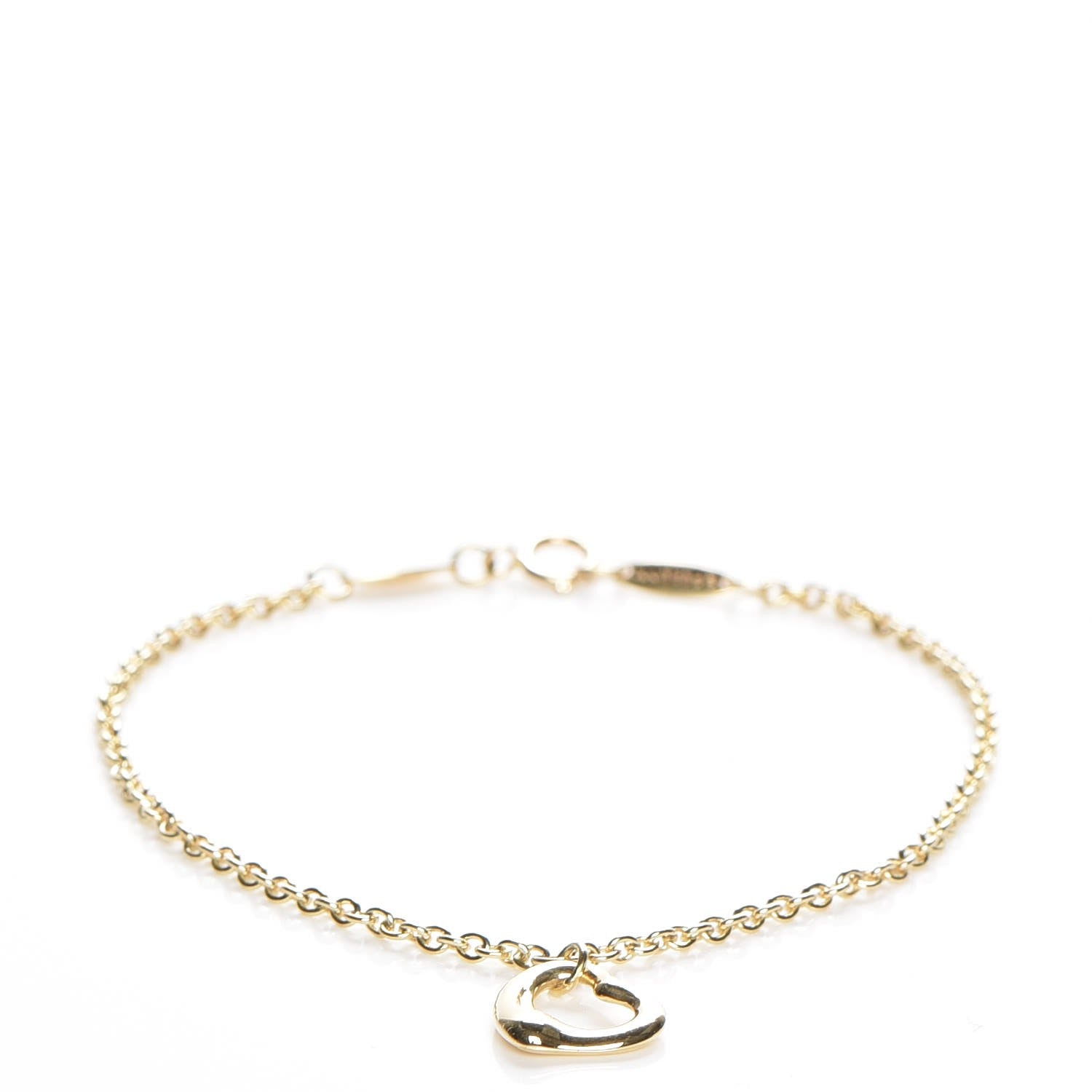Tiffany 18K Yellow Gold Elsa Peretti Open Heart Bracelet 1 of 9