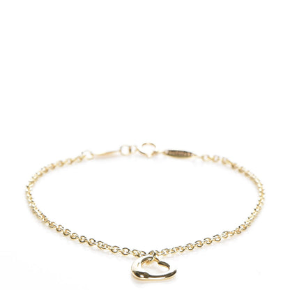 Tiffany 18K Yellow Gold Elsa Peretti Open Heart Bracelet 1 of 9