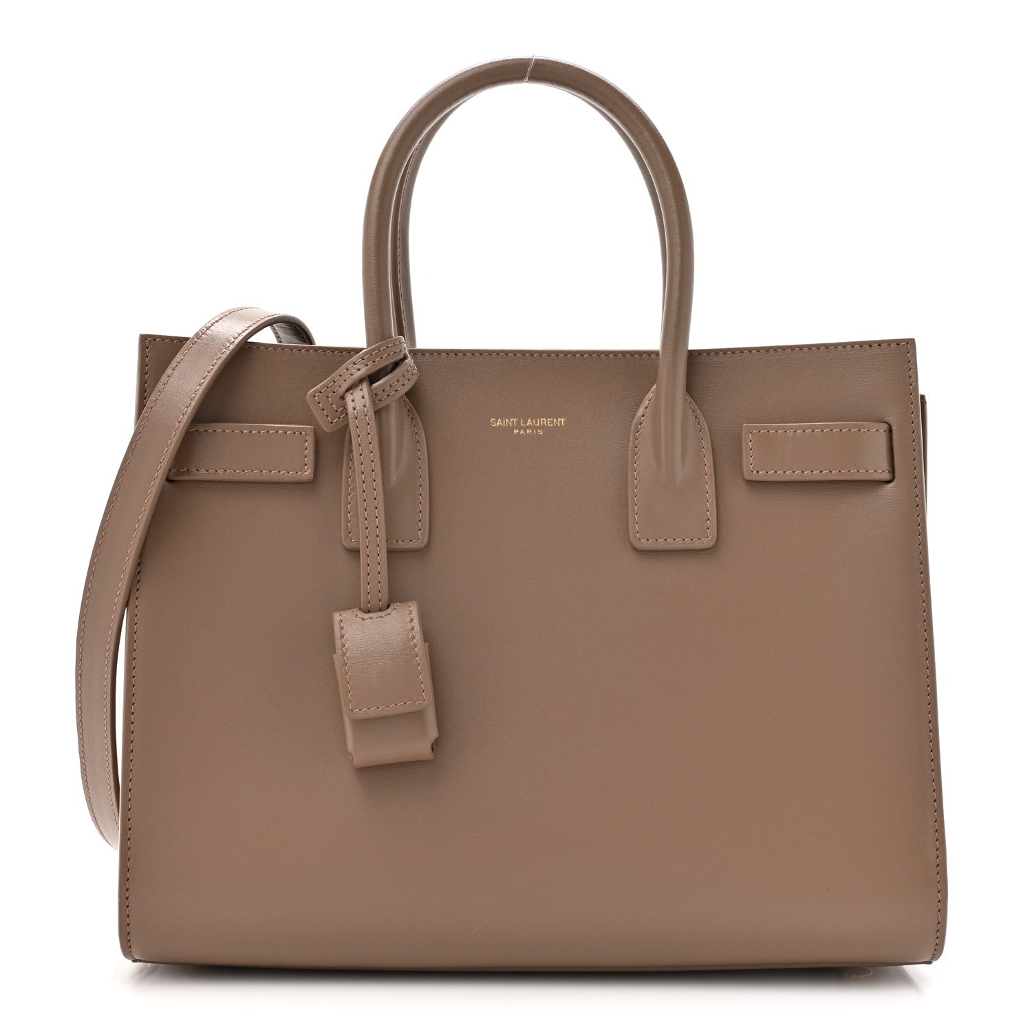 Saint Laurent Grained Calfskin Baby Sac De Jour Taupe 1 of 13