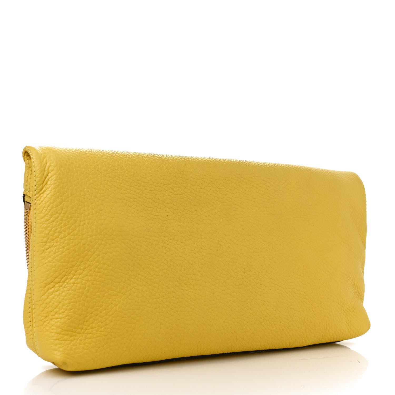 Alexander McQueen Grainy Calfskin Padlock Skull Clutch Yellow 3 of 9