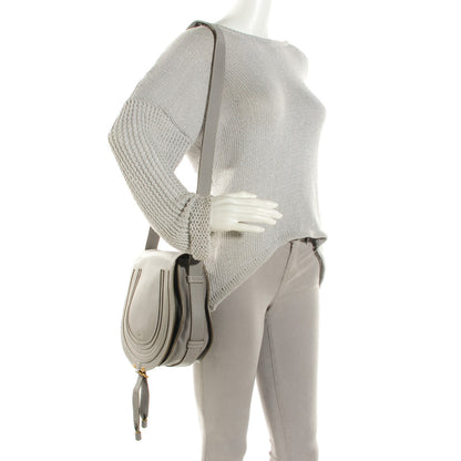 Chloe Calfskin Medium Marcie Round Crossbody Bag Cashmere Grey 2 of 9