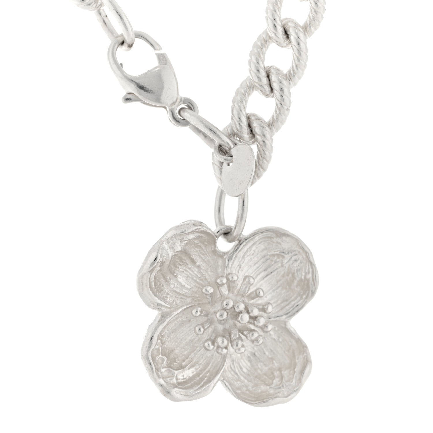 Tiffany Sterling Silver Dogwood Charm Bracelet 3 of 3