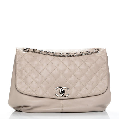 Chanel Calfskin Quilted Large Trianon Messenger Flap Light Beige 1 of 7