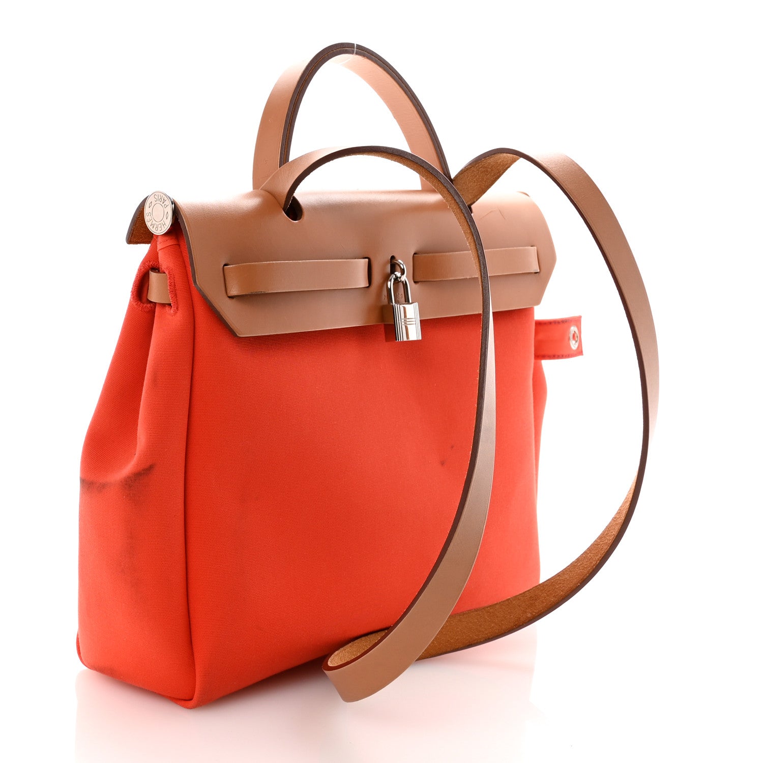 Hermes Vache Hunter Toile Herbag Zip 31 PM Capucine Fauve 3 of 10