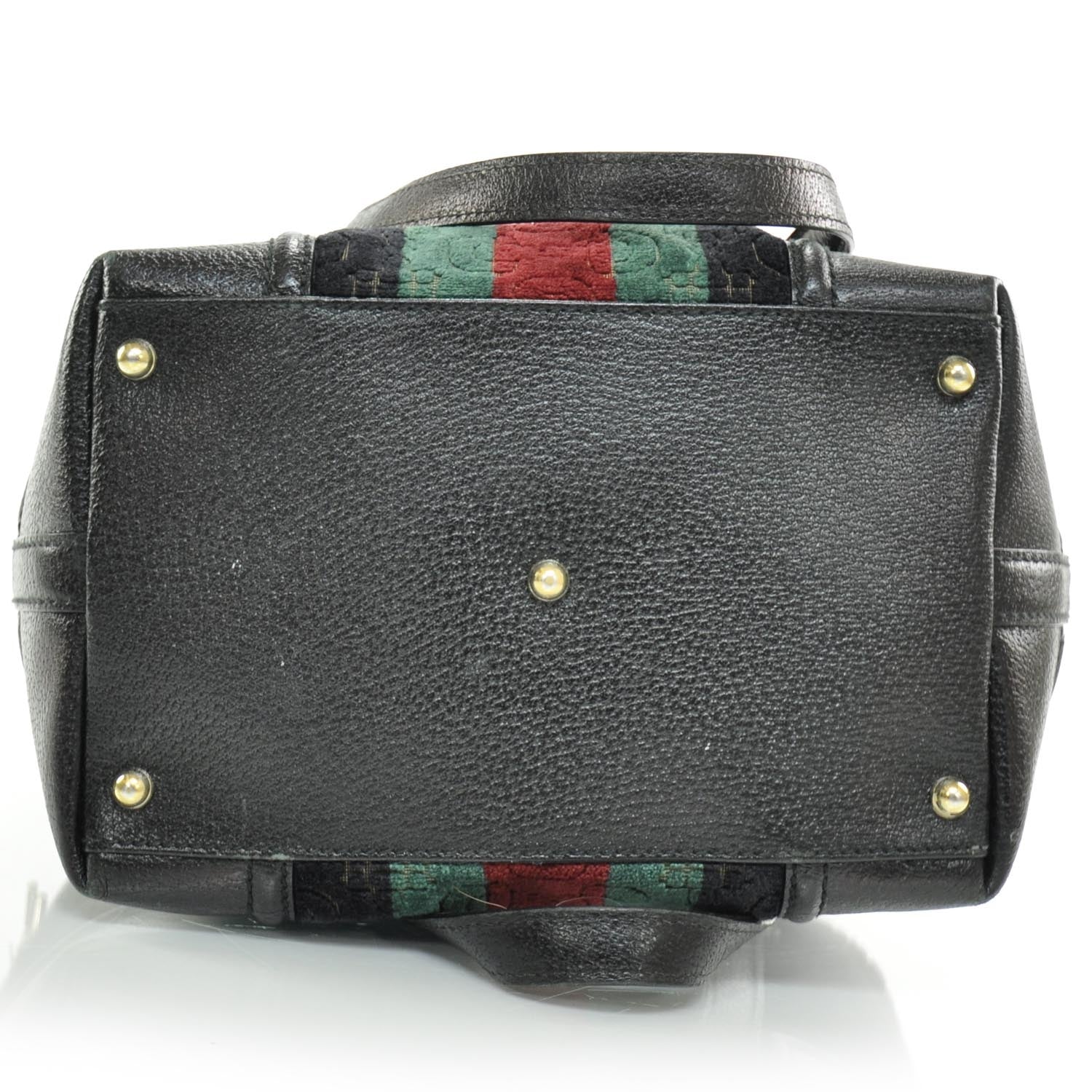 Gucci Velvet Horsebit Embossed Treasure Boston Black 5 of 11