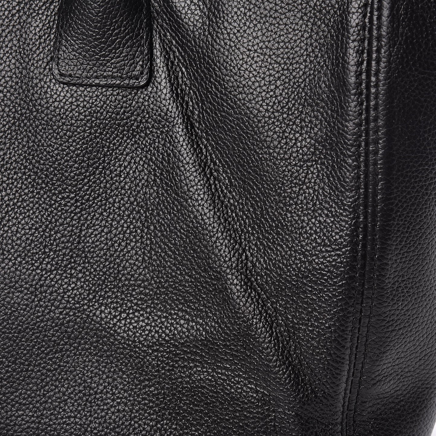 Calfskin Cerf Executive Shopper Tote Black