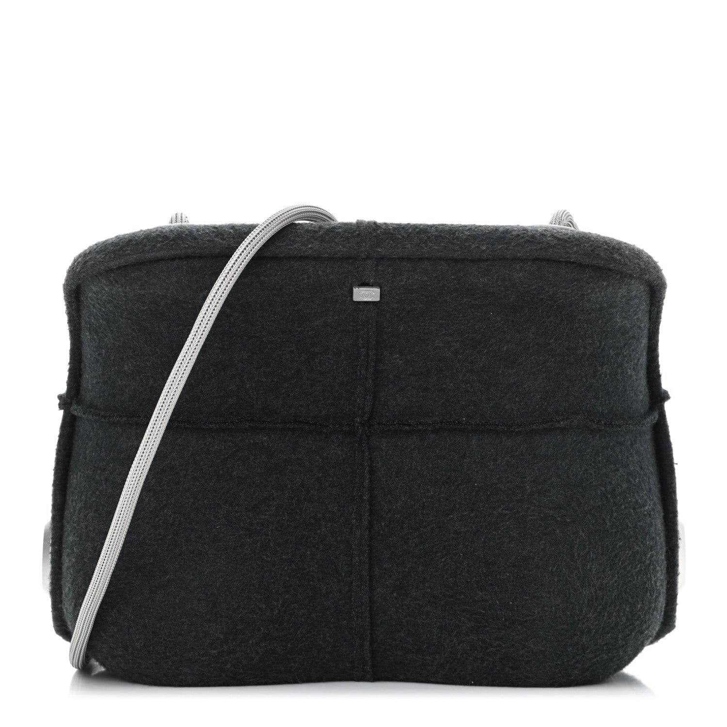 Chanel Felt Millennium 2005 Hard Case Crossbody Bag Grey 1 of 12